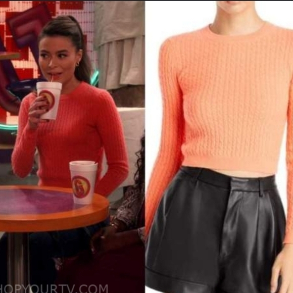 ALICE AND OLIVIACiara Crewneck Cropped Jumper - Picture 1 of 7